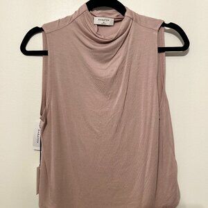 Babaton (Aritzia) Vince T-Shirt - Drape Neck Tank in Quarry (XS, NWT)